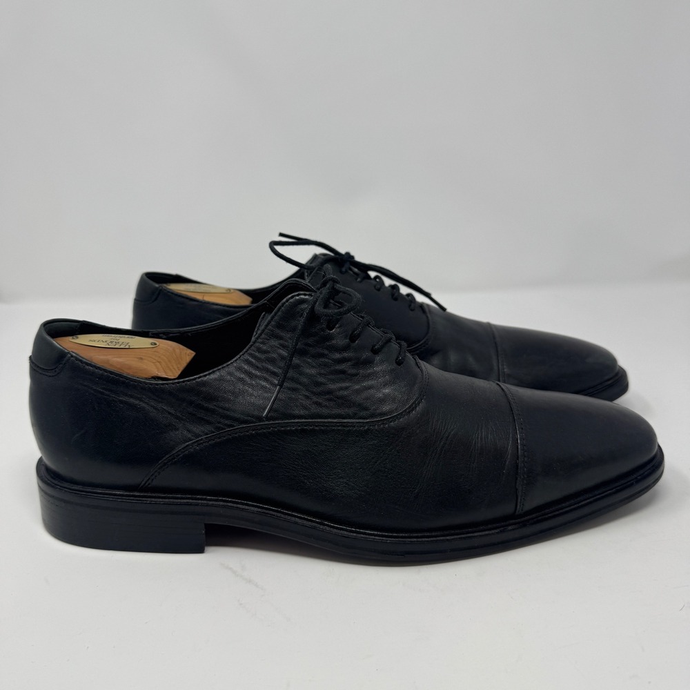 Cole Haan Mens 10 M Black Leather Cap Toe Oxford Dress Shoes C06834